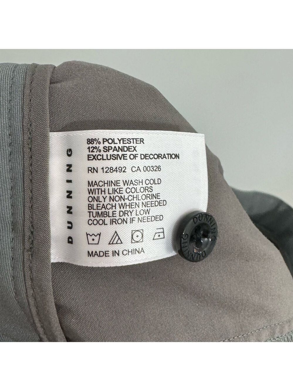 Dunning Everbest Trouser Pant Mens 34/32 Grey Slacks Golf Office Comfortable EUC - Picture 9 of 10